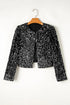 'Nora' Sequin Bomber Jacket - Celes Fashion
